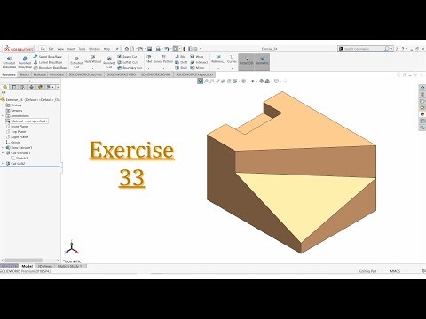 ⚡ SOLIDWORKS || Beginners Tutorial || Exercise - 33 || with narration.