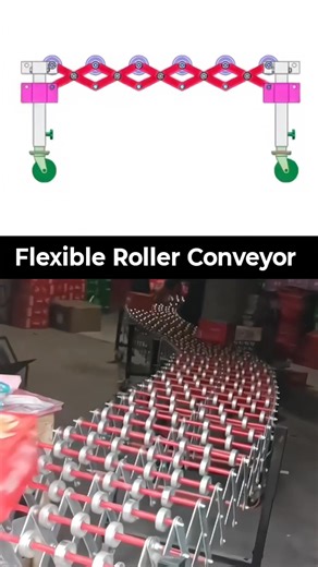 Flexible roller conveyor working process #automotive #automobile #cars #engine #bicycle #engineering #design #helicopter #mechanical #engineer #bike | Mechanical Mechanism