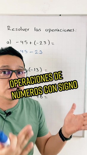 Operaciones con Números con Signo en Matemáticas