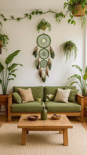 “Spring Awakening” Soft light dances on tender leaves, dreams unfurl like petals in the sun. The air hums with quiet joy— a promise of new beginnings. Beneath the threads of green and gold, life whispers: grow again. #SpringAwakening #SpiritWeave #BohoGreen #NewBeginnings #DreamcatcherMagic | Dreamselect