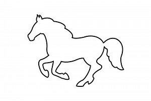 Horse Outline - Free Printable Horse Templates for Crafts