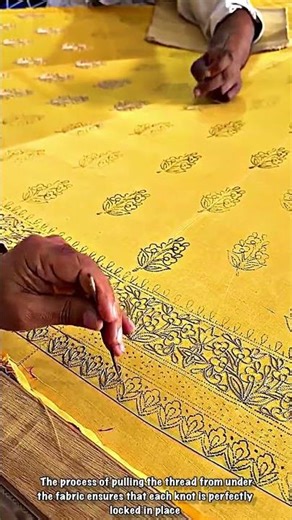 Manual Chain Embroidery with Aari Needle Technique