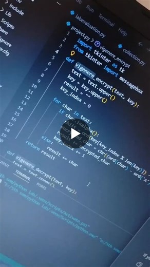 python project.. vigenere cipher..using tkinter library.. | Saba Tabassum