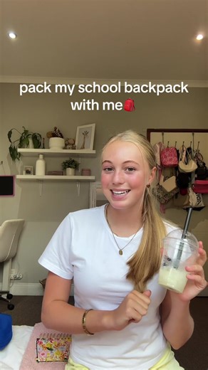 pack my school backpack with me🩷🎒 | pack my backpack