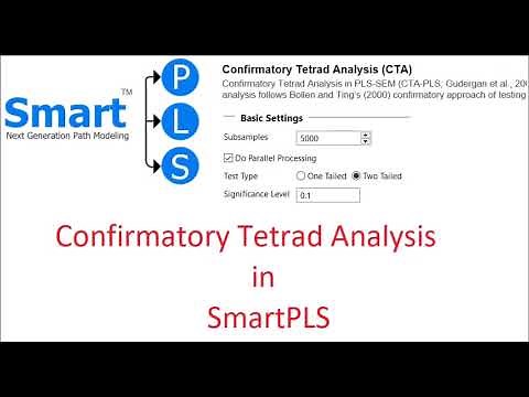 Confirmatory Tetrad Analysis in SmartPLS (CTA-PLS)-Reflective or Formative Model in SmartPLS
