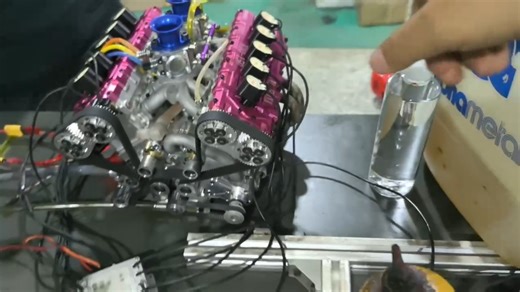 Hear the Roar: V10-150 Engine Test Startup! 🔊🔥 Hear the RUIFEIYA V10-150 roar to life! ⚡ This 1/4-scale working V10 engine is handcrafted from 300 precision metal components, delivering 16 HP and spinning up to 11,000 RPM. 💎 Extremely Limited — Only 16 Units Worldwide 🚀 One-Touch Electric Start | Dual Oil Pumps | Centrifugal Water Cooling 🔥 Experience the thrill of a miniature supercar engine in your own workspace! Pre-Order Now： https://bit.ly/3JUF9Oi | Stirlingkit