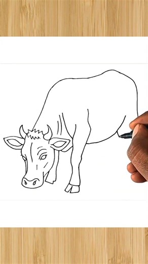 Pongal cow drawing easy - Mattu pongal drawing - #shorts #pongal #maatupongal #drawing #easy