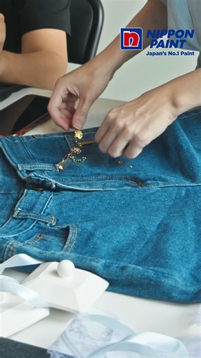 2.7K views · 37 reactions | A shade inspired from the color of denim: Saxony Blue (NP BGG 1582A). It will bring a calm atmosphere to your space. Pair it beautifully with lighter blues or soft off-whites for a harmonious look. #NipponPaintPH #NipponPaint #blue #denim #colormatch | Nippon Paint Coatings Philippines, Inc. | Facebook