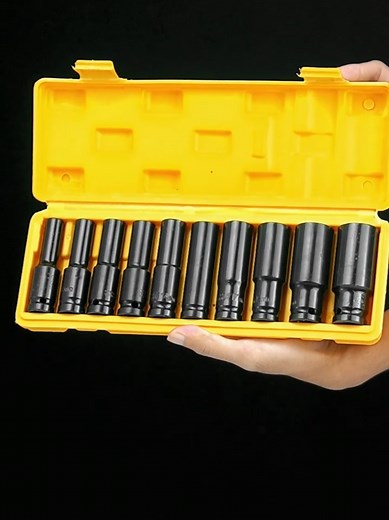 10-Piece Impact Socket Set by Mata for Versatile Use