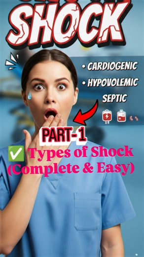 What is Shock , type of shock and management #nursing #nursingshorts #emergencynursing