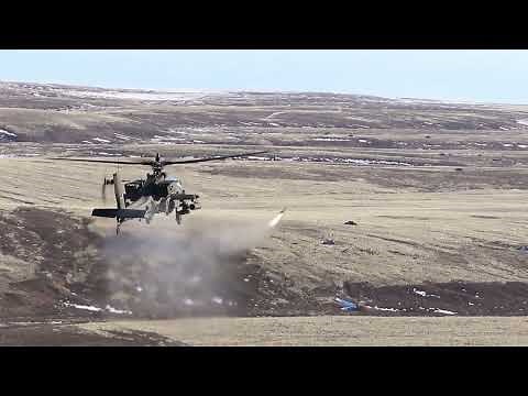 AH-64E Apache Hellfire Missile Shoot in Washington