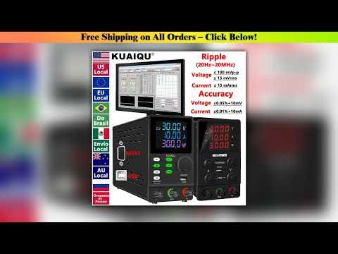 NICE-POWER Bench Power Supply, 30V 10A Programmable Lab Power Supply with Encoder Knob, Memory