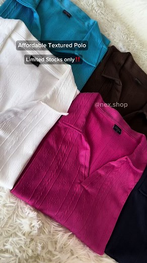 Mall price: 1000❎ tiktokShop price: 199 only😱 #texturedpolo #polooutfitideas #polooutfit #opencollarpoloshirt #TikTokShopFashion