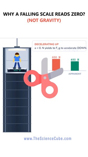 🎯 Why a Falling Scale Reads ZERO (Apparent Weight Explained)