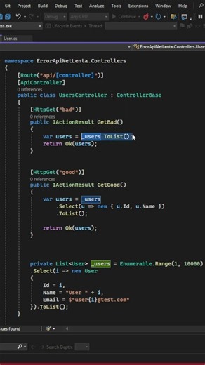 Este error hace lenta tu API en .NET