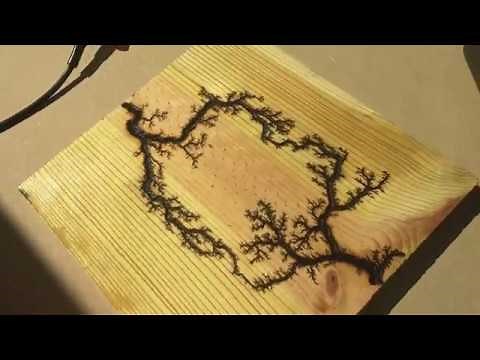 Lichtenberg Device (Fractal Burning) with Allanson oil ignition transformer: My First Burn