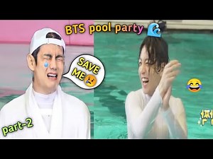 BTS pool party // Hindi dubbing // run bts ep 132 // part-2