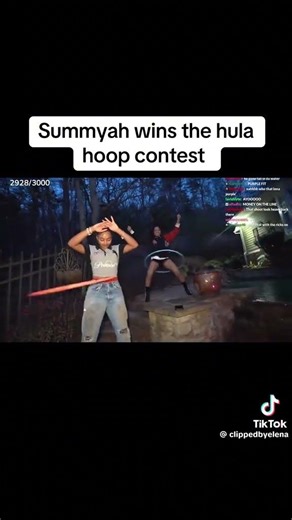 #summyah wind hula hoop contest at #tylil #cloverboys cookout 🔥