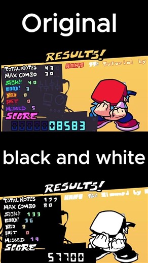 FNF BF cutscene(black and white)(4) #fnf #fnfmod