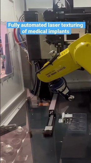 ⚕️ Automated Laser Marking or Texturing of Medical Implants with a Robot