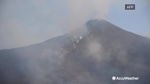 5.9K views · 114 reactions | On-lookers watched from a distance as Guatemala's Pacaya Volcano erupted yesterday, spewing lava and ash into the sky. https://bit.ly/2Scwgoh | AccuWeather | Facebook