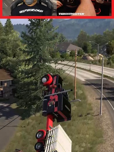 Rubber bumper! #ats #americantrucksimulator #creepyhorseman #thrustmaster #nextlevelracing #peterbilt #kenworth #mack #freightliner #volvo #trucker #trucking #otr #horsepower #horsemask #swift #jeep