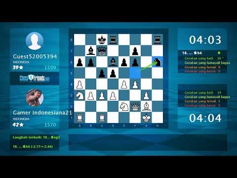 Analisis Permainan Catur: Gamer Indonesiana21 - Guest52005394, 1-0 (Oleh ChessFriends.com)