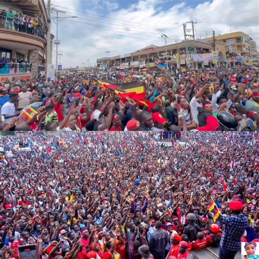 BREAKING: In Uganda, near the Mbarara Central Market, Bobi Wine the country’s youngest and most influential politician continues to attract massive crowds to his campaign rallies. From the look of things, he appears to be the favorite in the upcoming Ugandan elections, where he faces off against 88-year-old President Yoweri Museveni, who has ruled the nation for over 39 years. Many Ugandans view President Museveni as a dictator who intends to hand over power to his son, the current Chief of Defe