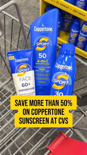 You won't want to miss this bargain on sunscreen at CVS. When you spend $20 on Coppertone sunscreen this week, you'll receive $10 ExtraBucks to use on a future purchase. Combine this promotion with a $4 digital coupon to save up to 58%. Your final price will be as low as $4.99 each while supplies last. Tap our 🔗 in bio for full details or find them in The Krazy Coupon Lady app. Use and reapply as directed. #Coppertone #sunscreen #CVSdeals #CVScouponer#CVScouponing