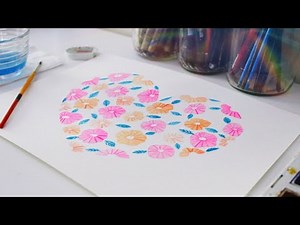 Como PINTAR CORAZONES con ACUARELA, Facil y Bonito!