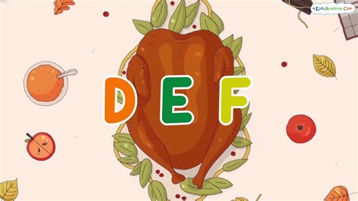 英语歌 ABC Song - Thanksgiving Day Special. ABC for Kids.