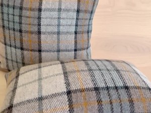 Misty Ridge Plaid Wool Pillow Cover, Blue and Orange Pillow Cover (made to Order) - Etsy