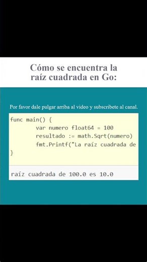 Cómo se encuentra la raíz cuadrada en Go (AJTekniko)