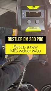 New machine day? Let’s get that MIG welder dialed in. 🔥 Set up the Rustler EM 280 Pro—a workhorse built for smooth, consistent welds with the power to handle tough jobs. ⚡️ Easy setup ⚡️ Industrial-grade performance ⚡️ Built to last If you don't have one of these machines yet, this is your sign to get one. #migwelding #welder #weldernation #esabrustler #stickwithesab #bluecollar | ESAB North America