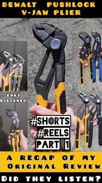 DEWALT PUSHLOCK RAPID ADJUST VJAW PLIER REVIEW RECAP Short 1 #Dewalt #pliers #pushlock #shorts