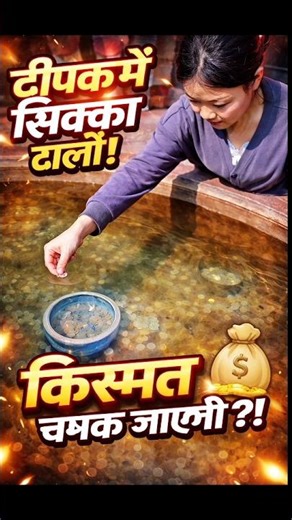 Put a coin in a tub of water and change your luck! 😱💰#shorts #luck #facts