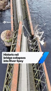 A historic rail bridge in Moray has collapsed into the River Spey. The Garmouth Viaduct was built in 1886, spanning the route of the Great North of Scotland Railway between Elgin and the Banffshire coast. The former rail bridge has since been paved and is part of the National Cycle Network and also the Speyside Way. #news #Scotland #UK | STV News