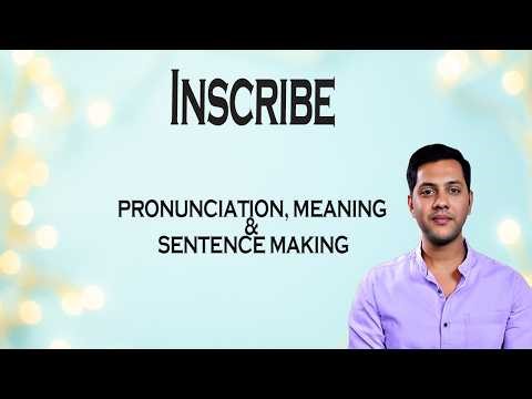 Inscribe - Meaning_&_Pronunciation_Word_World_Audio_Video_Dictionary