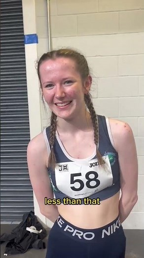 Emma Clark on setting new U17 200m Scottish Record (23.93) at 2025 4J Indoor Championships