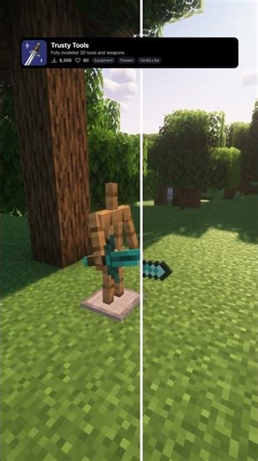 Best Minecraft 3D Tools Resource Pack: Trusty Tools #minecraft #shorts #mc