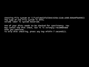Что делать если "checking file system on"