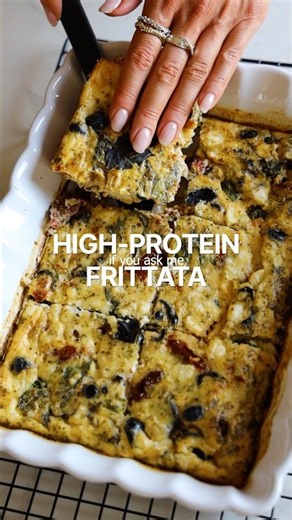HIGH-PROTEIN MEDITERRANEAN FRITTATA for my busy girls 🍅🍳 #mealprep #highprotein #highfibre