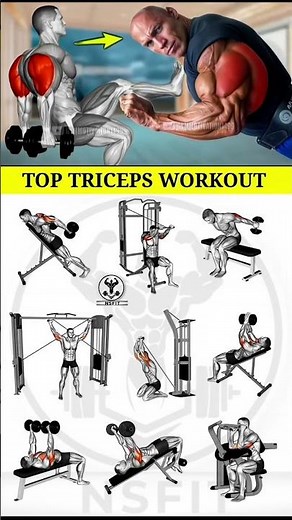 Triceps exercises that actually work #fitness #gym #workout