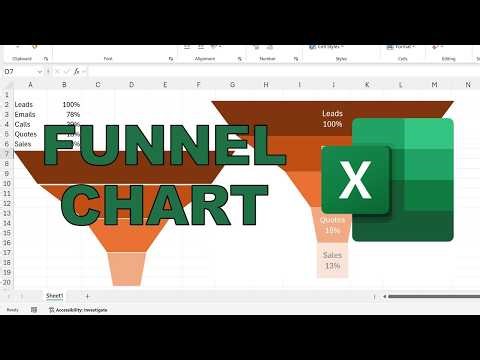 How to make a funnel chart in excel