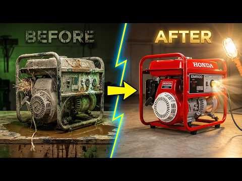 I Restored Rusty 1985 Honda EM500 Generator Found in Flooded Garage