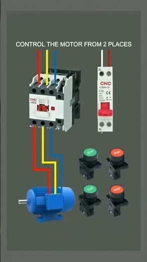 3 phase motor contactor connection