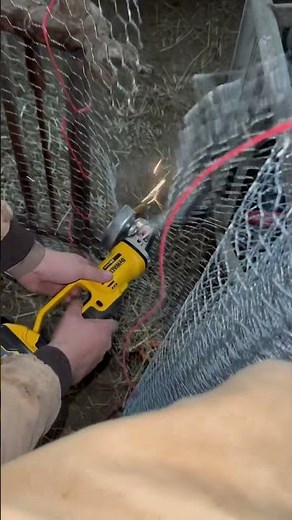 We’ll never cut chicken wire any other way! Away with the snipers! #farming #duckcoop #farm