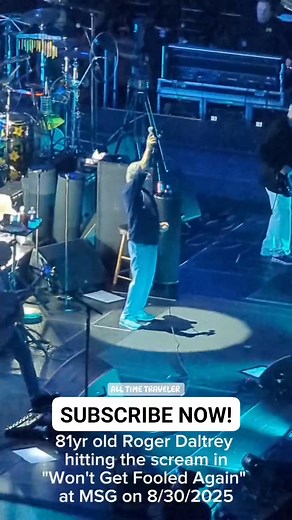 Roger Daltrey screaming at 81! 😱 #rogerdaltrey #petetownshend #thewho #scream #alltimetraveler | All Time Traveler