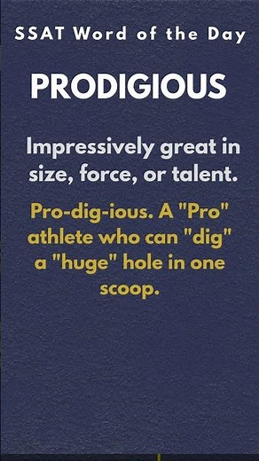 Are you a PRODIGY? Master the word PRODIGIOUS 🌟