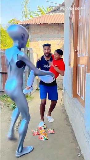 Garena Free Fire Sent a alien sky fly 1 😂my house for brother #shorts​ #freefireshortstory